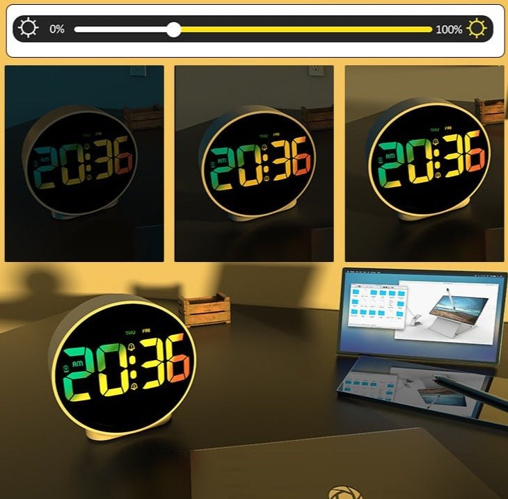 Réveil rond lumineux