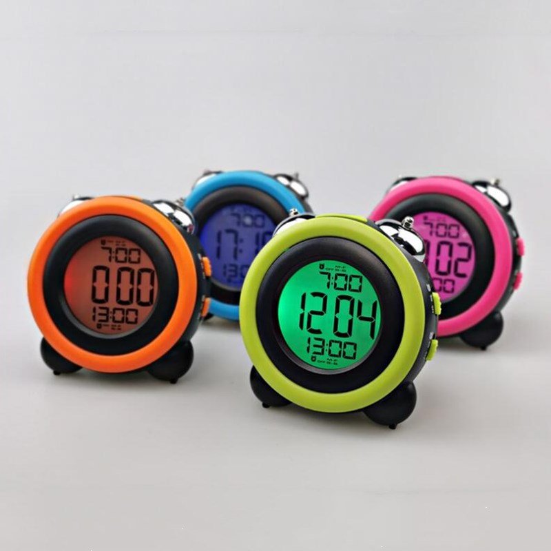 Réveil rond lumineux digital