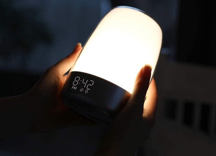 Réveil simulateur d'aube veilleuse multicolore