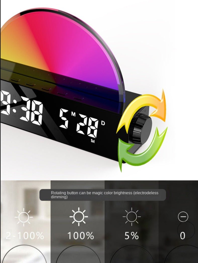 Réveil simulateur d'aube veilleuse multicolore
