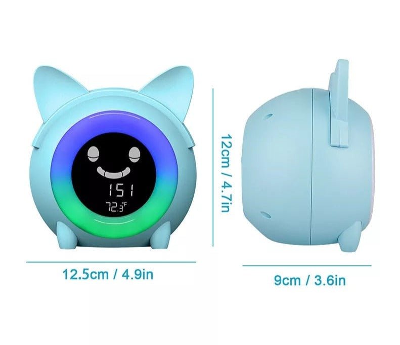 Réveil veilleuse bleu pour chambre d'enfant