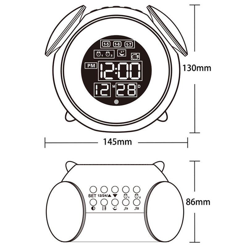 Réveil veilleuse moderne